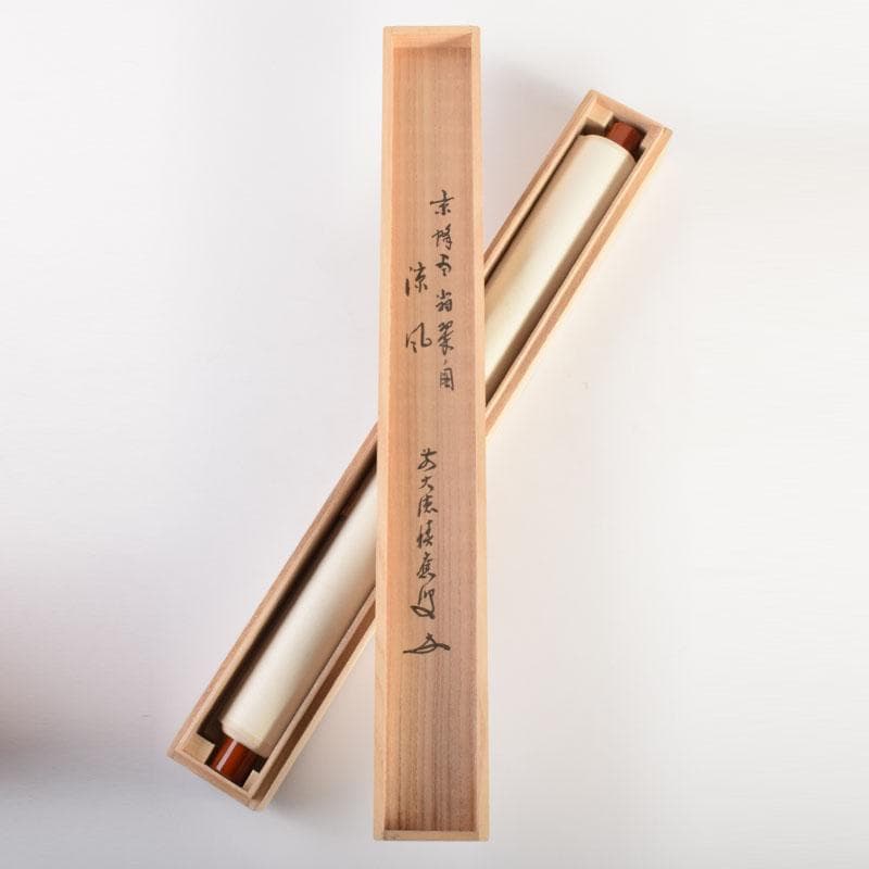 掛軸　景蜂画　翡翠の図　涼風　前大徳　福本積應添書　書付共箱　C　6854A