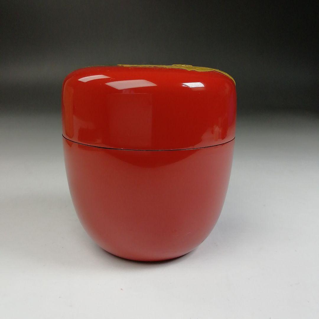 Ｔ９９７　棗　『ゆうなの花』『朱塗』『琉球漆器』　木箱　茶道具