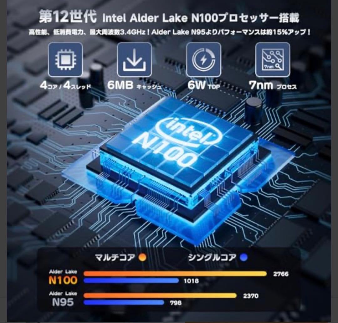 ACEMAGIC N100 ミニPC 本体＋キーボードセット