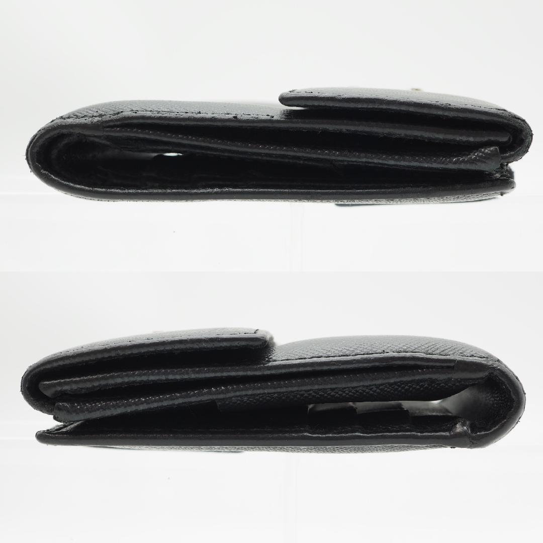 PRADA プラダ 二つ折り財布 サフィアーノ 三角ロゴ ブラック 黒