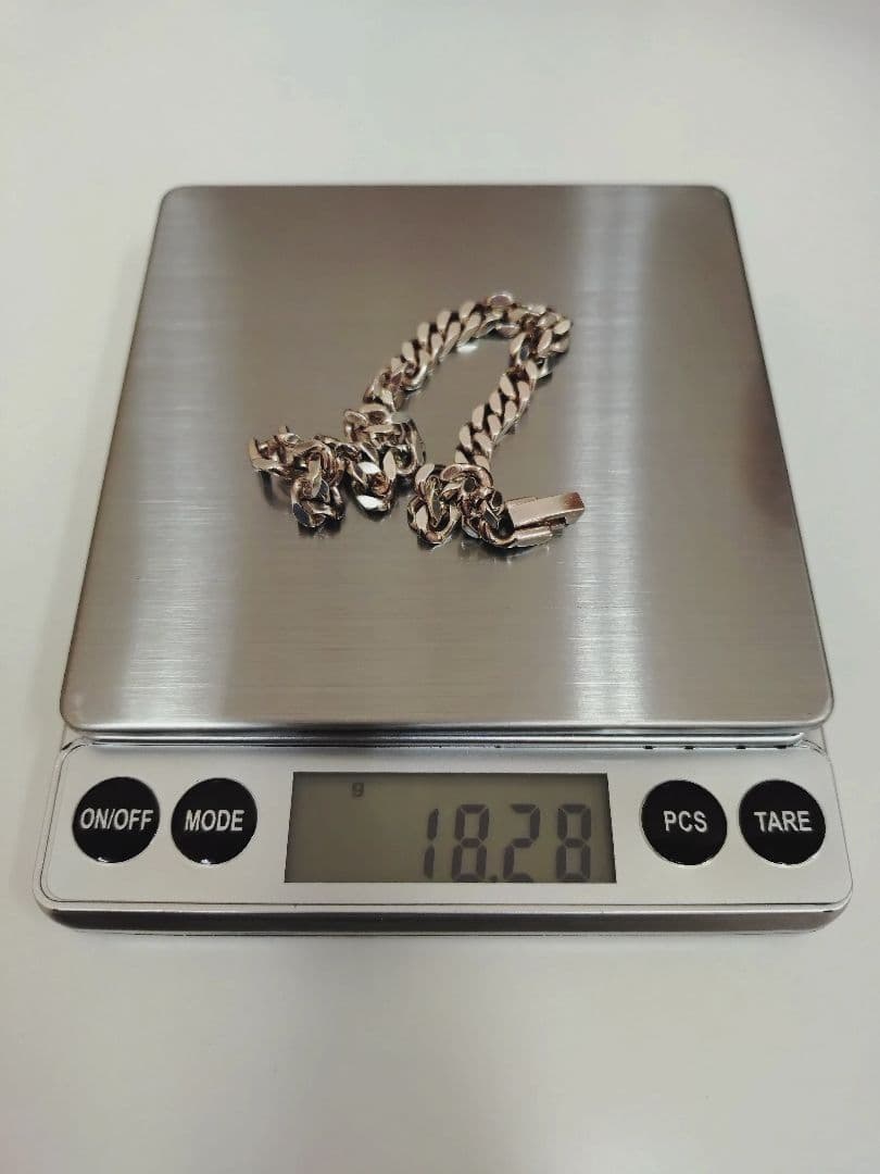 シルバー 925チェーン 喜平 ブレスレット 約20cm