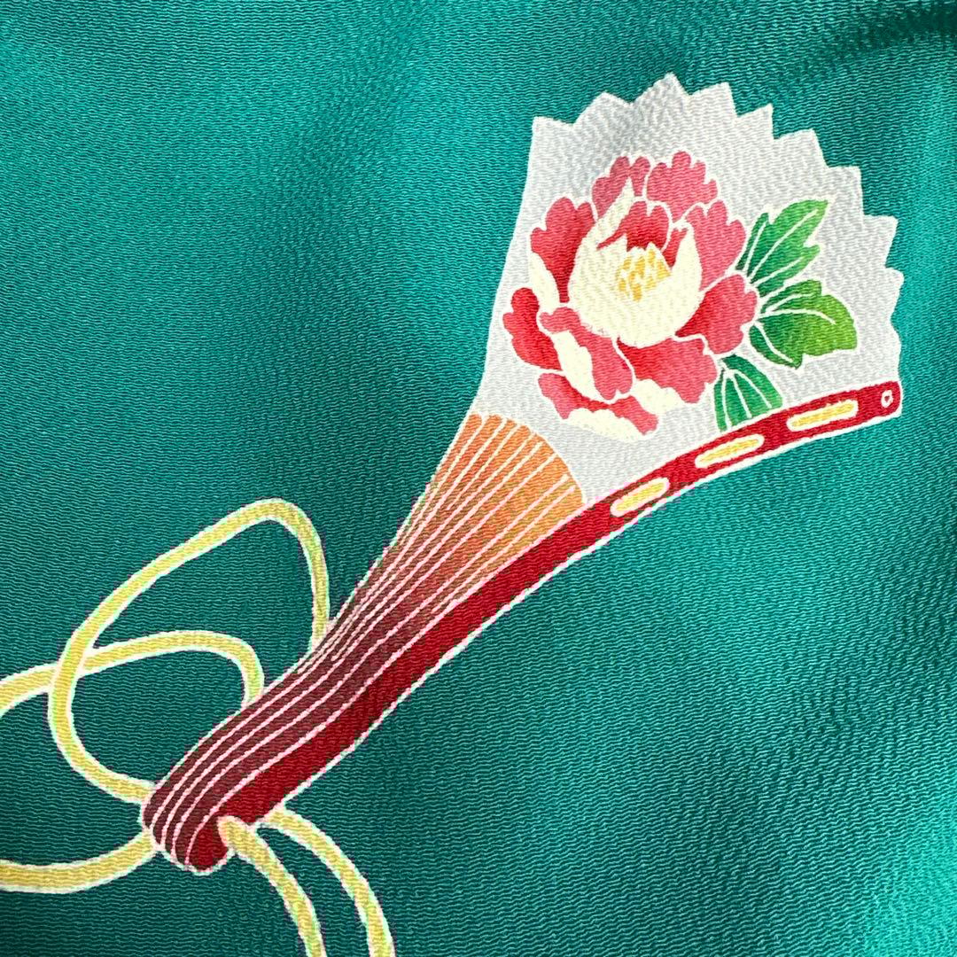 逸品 手描き友禅 和楽器 桐 振袖 作家物