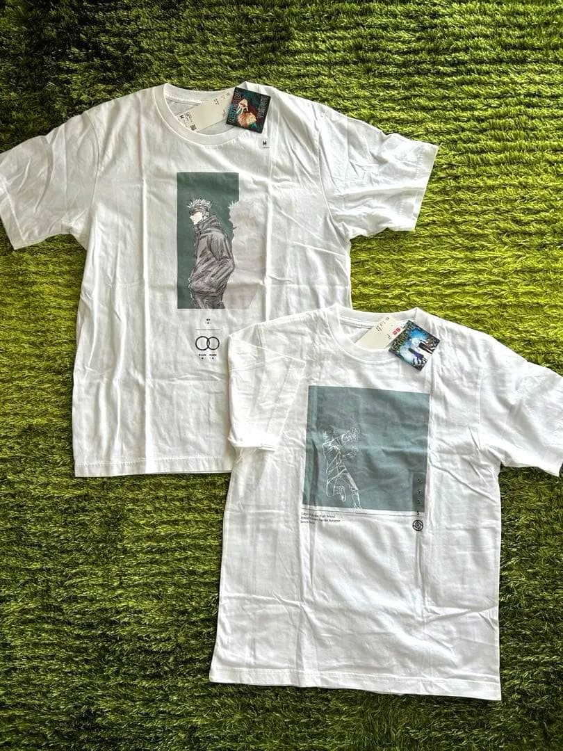 呪術廻戦　五条悟　ユニクロ　GU UNIQLO Tシャツ　2枚セット　ホワイト