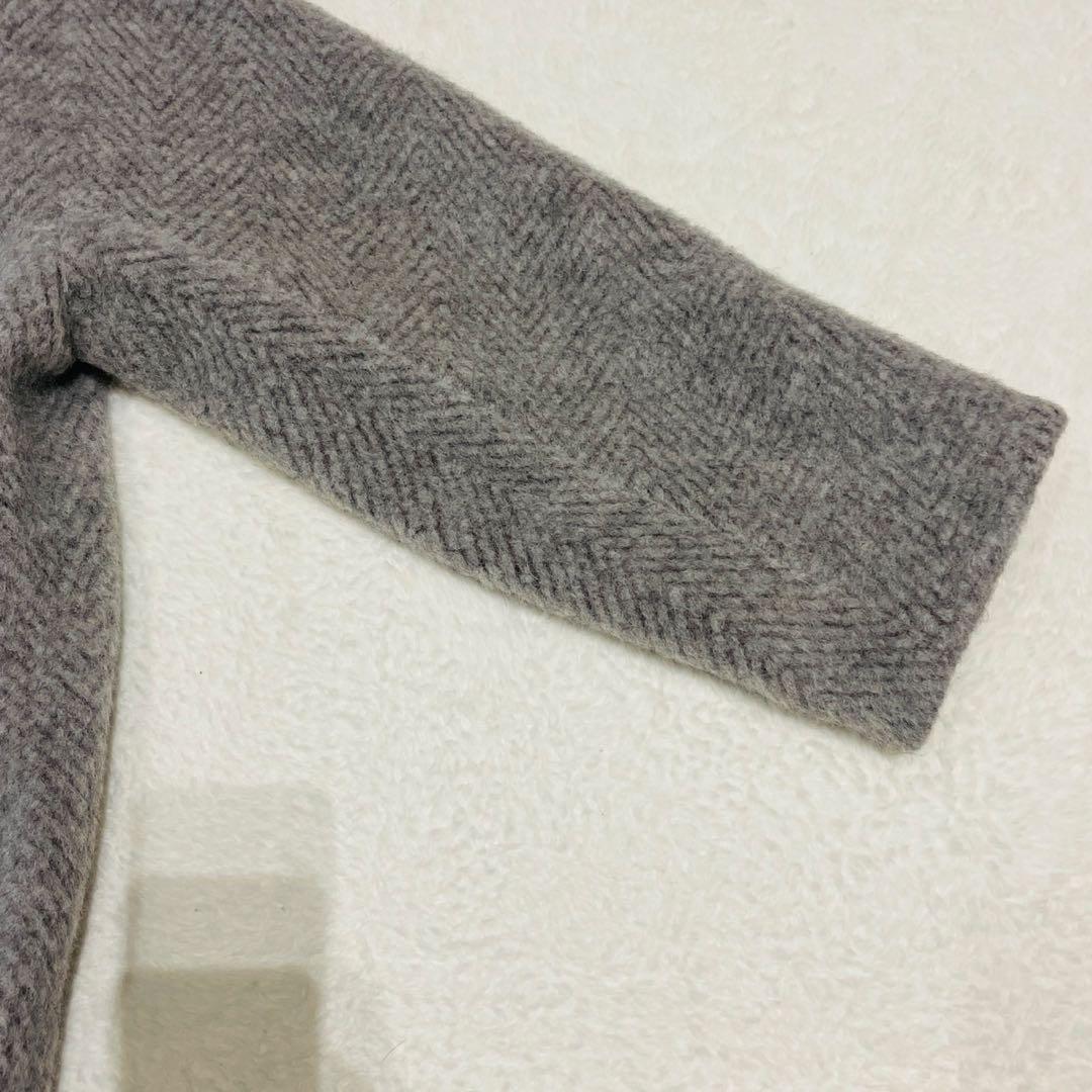 【定価16万】ルブーケ LE bouquet ロングコート ヘリンボーン グレー