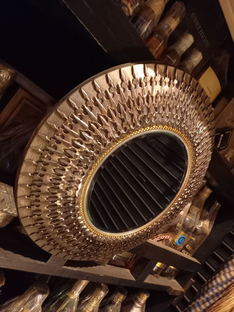 1960's　サンバースト　POLA 　ポーラ　メタル　ミラー　ノベルティ