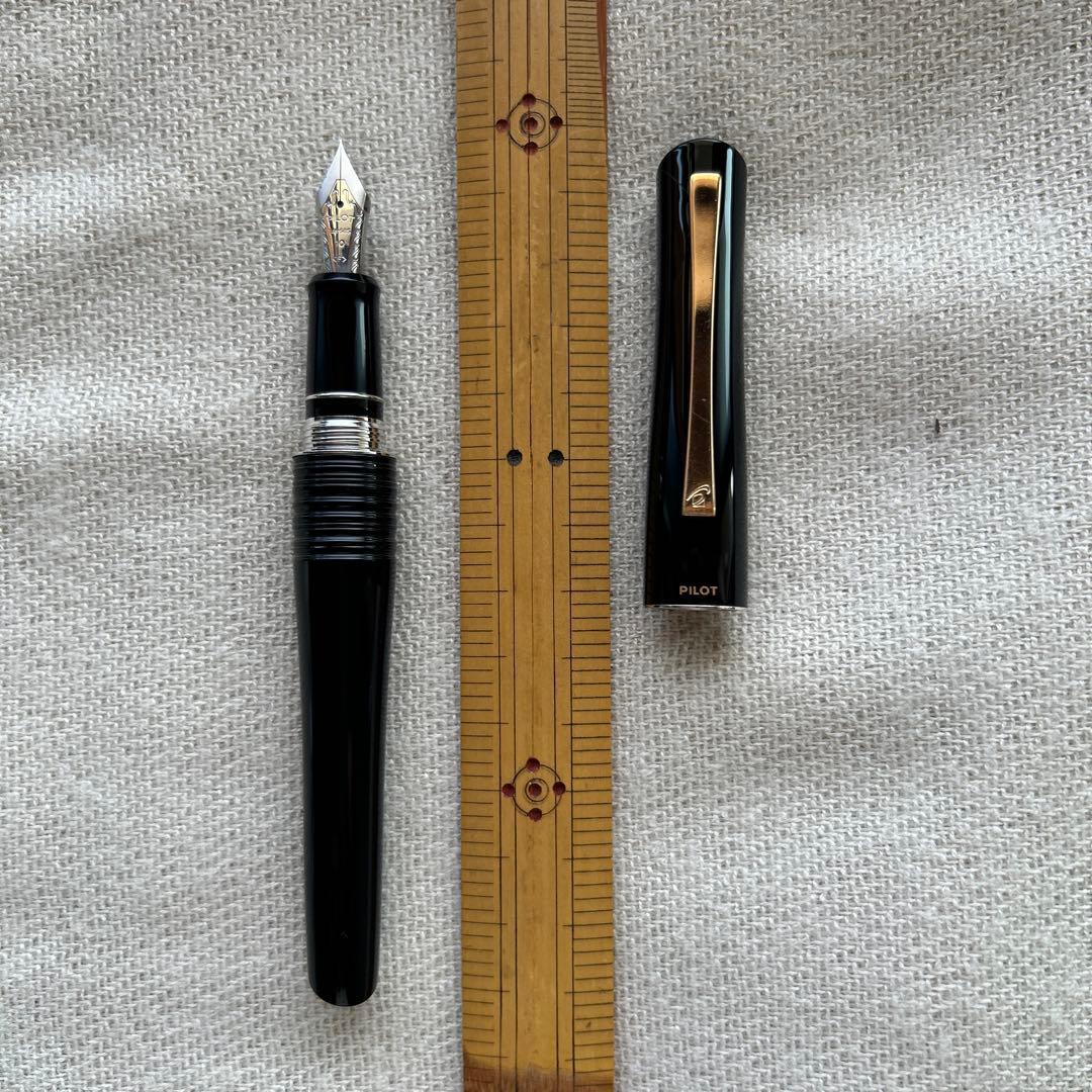 パイロット万年筆　2000年代　14金 細字　バンブー　ブラック