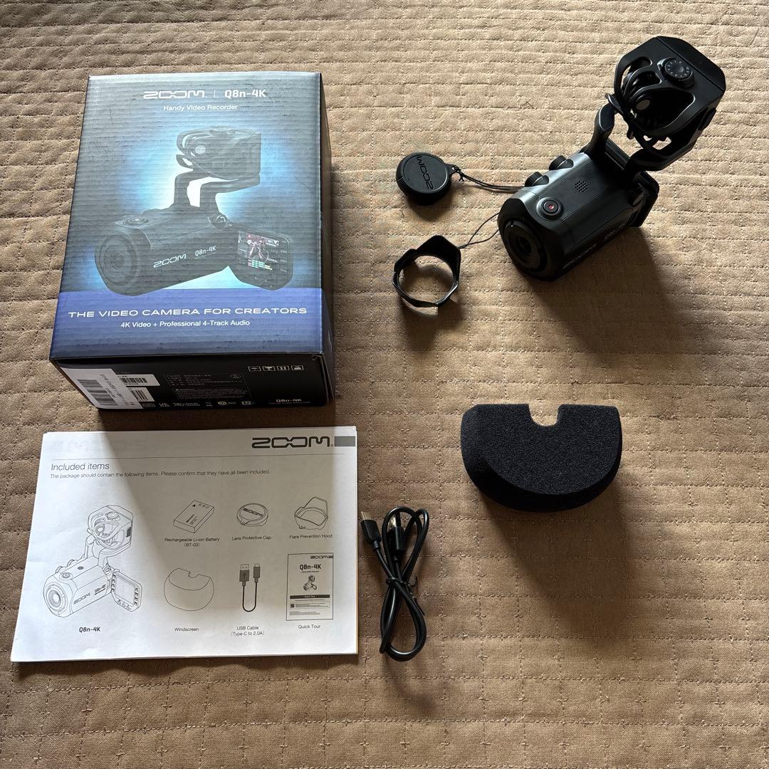 【未使用に近い】ハンディビデオカメラZOOM Q8n-4K 箱・付属品あり