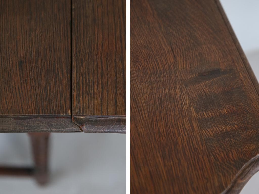 英国アンティーク木製ゲートレッグテーブル/ダイニング机バタフライ(91-244)