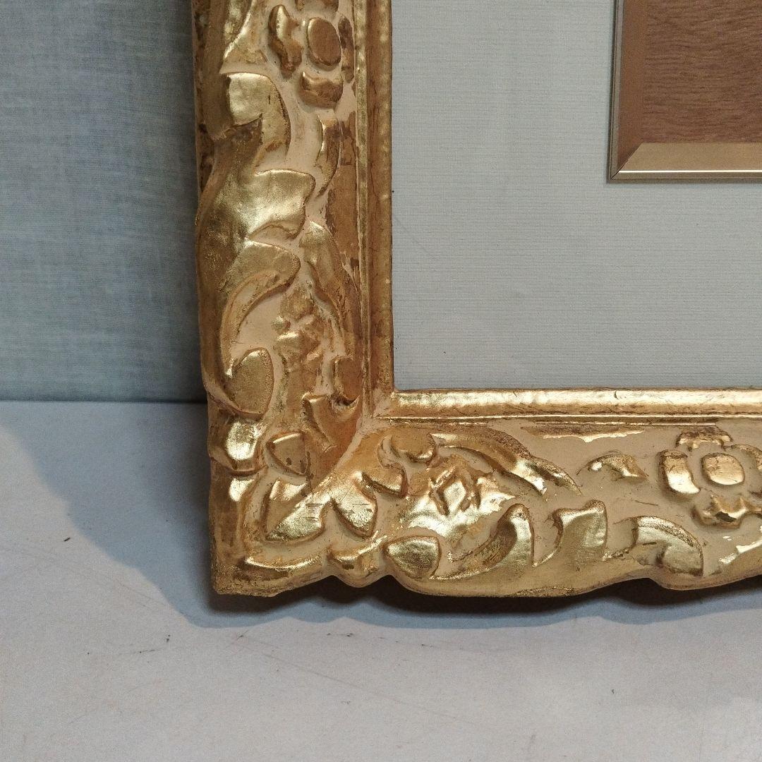 油絵　金　F6 額縁　ガラス使用