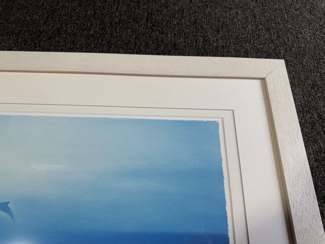 【 青の時間 】 渡辺宏 絵画 版画 修復歴等なし