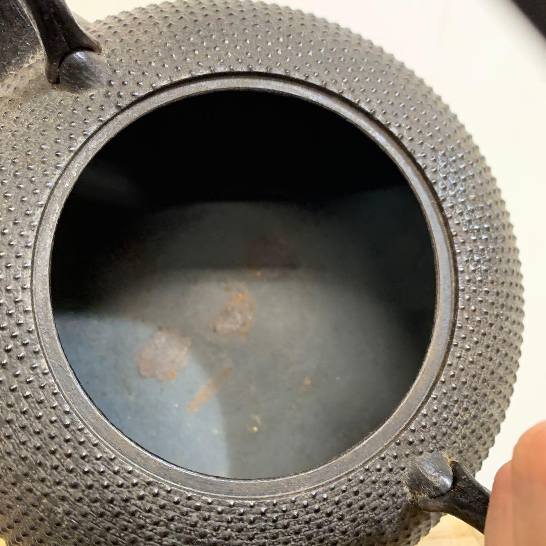 未使用品　南部藩御用鋳物師　１６代鈴木盛久(成郎)作 鉄瓶