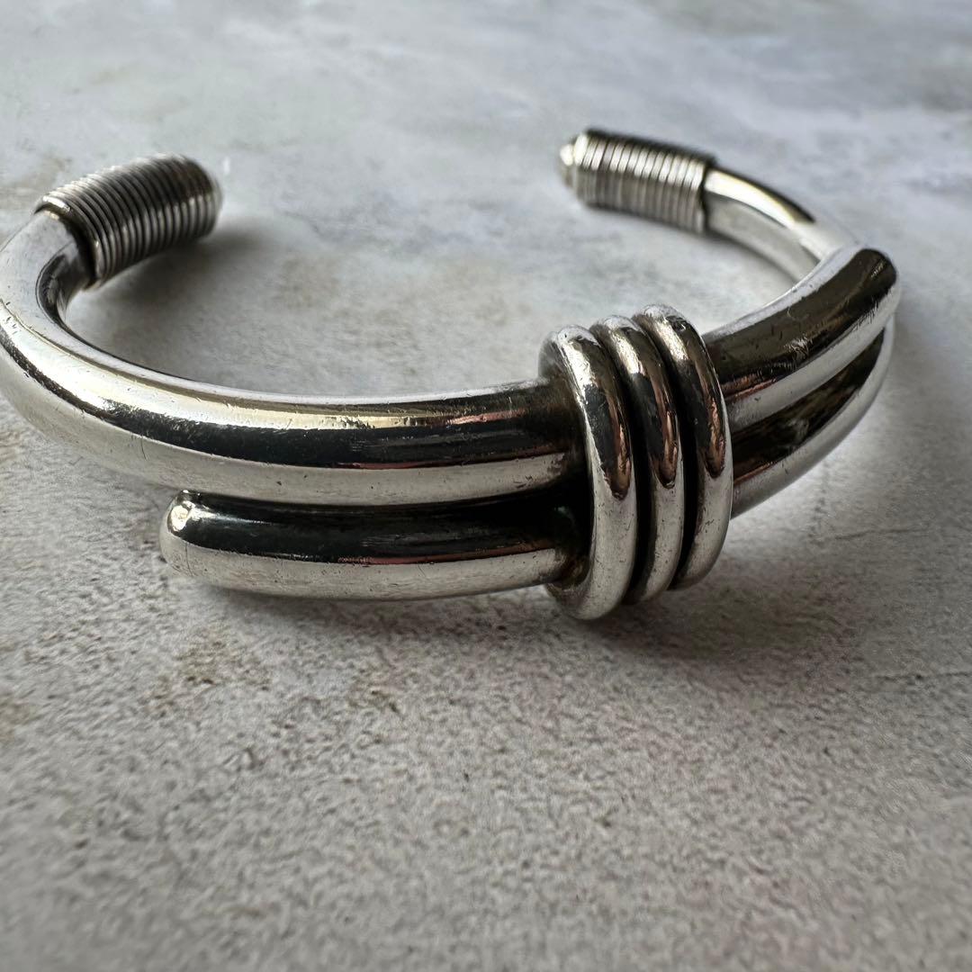 ヴィンテージ ヘビーモダニストブレスレット シルバー925 メキシコ製