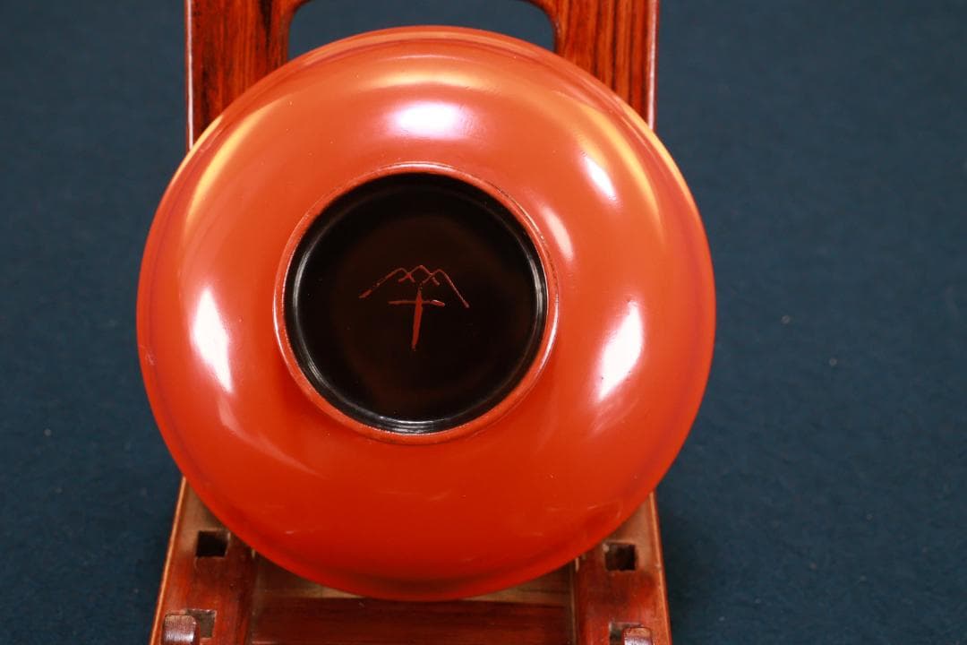 時代漆器　輪島塗　松竹梅蒔絵 　吸物椀　五客　塗椀　汁椀　木製　BJ073