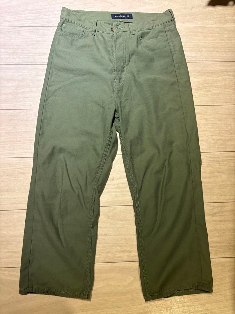 マディソンブルー　サルエルパンツ　カーキ