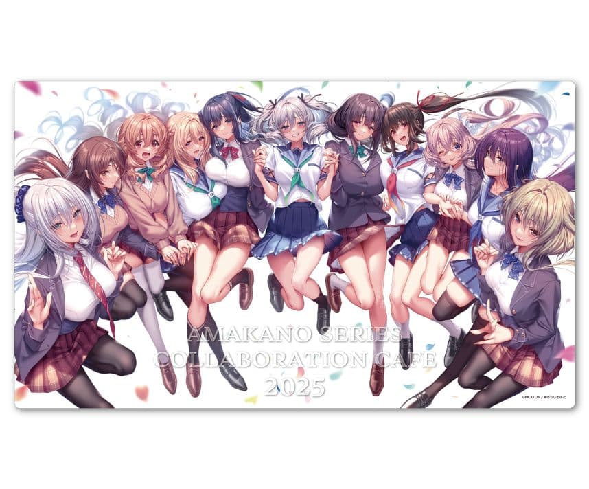 アマカノ　コラボカフェ　限定　ラバーマット　デスクマット　黒姫結灯　ピロ水