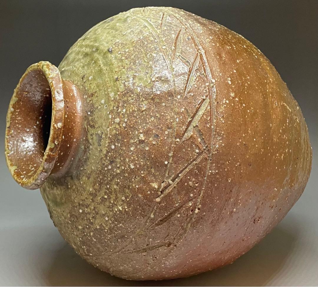 信楽焼　桧垣文壷　在銘　31cm 　　　n698