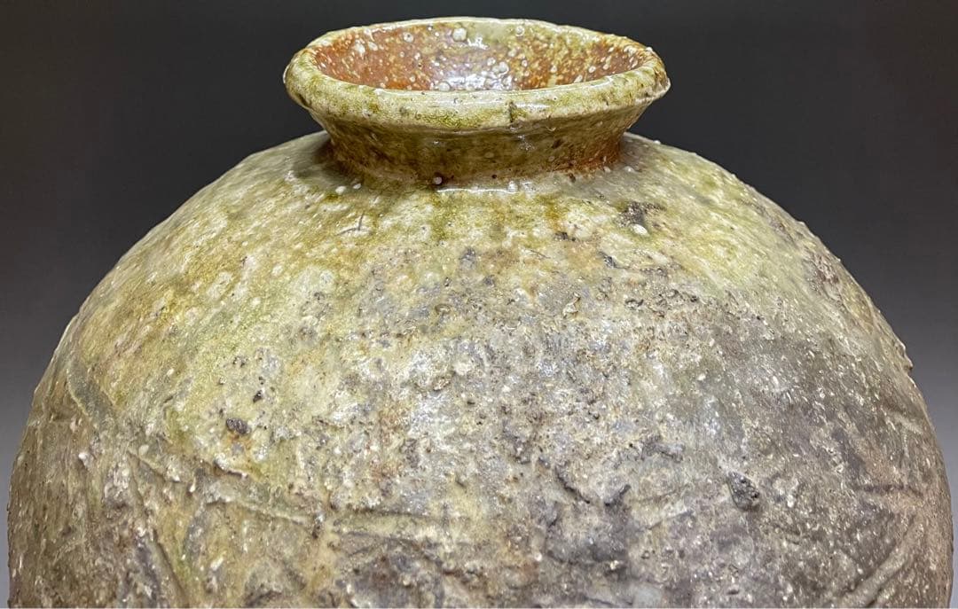 信楽焼　桧垣文壷　在銘　31cm 　　　n698