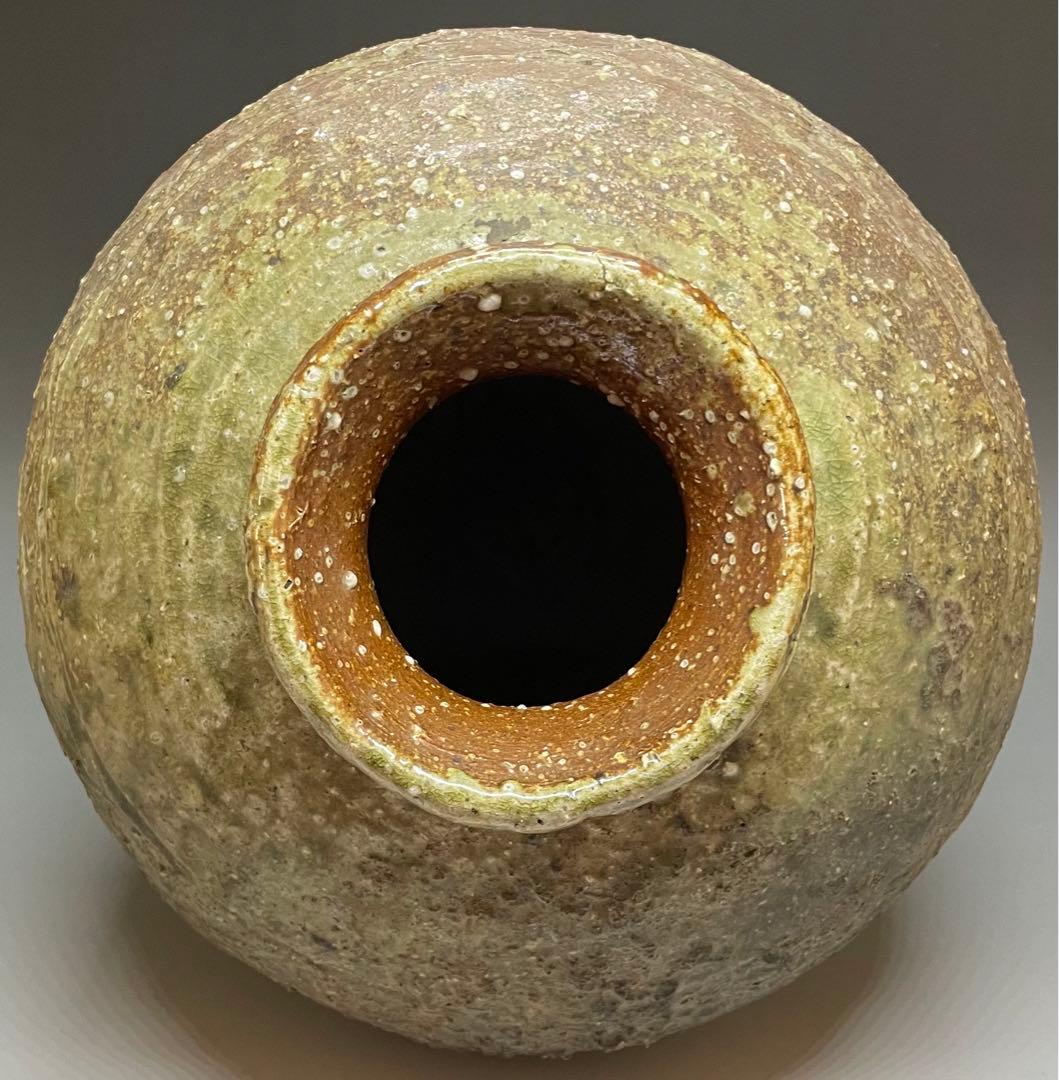 信楽焼　桧垣文壷　在銘　31cm 　　　n698