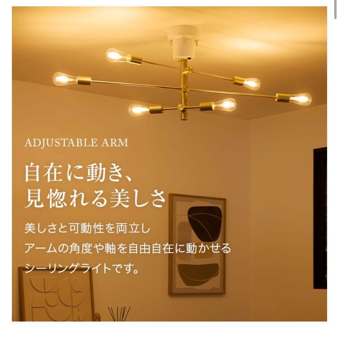 LOWYA | モダンシーリングライト 自由アーム調整