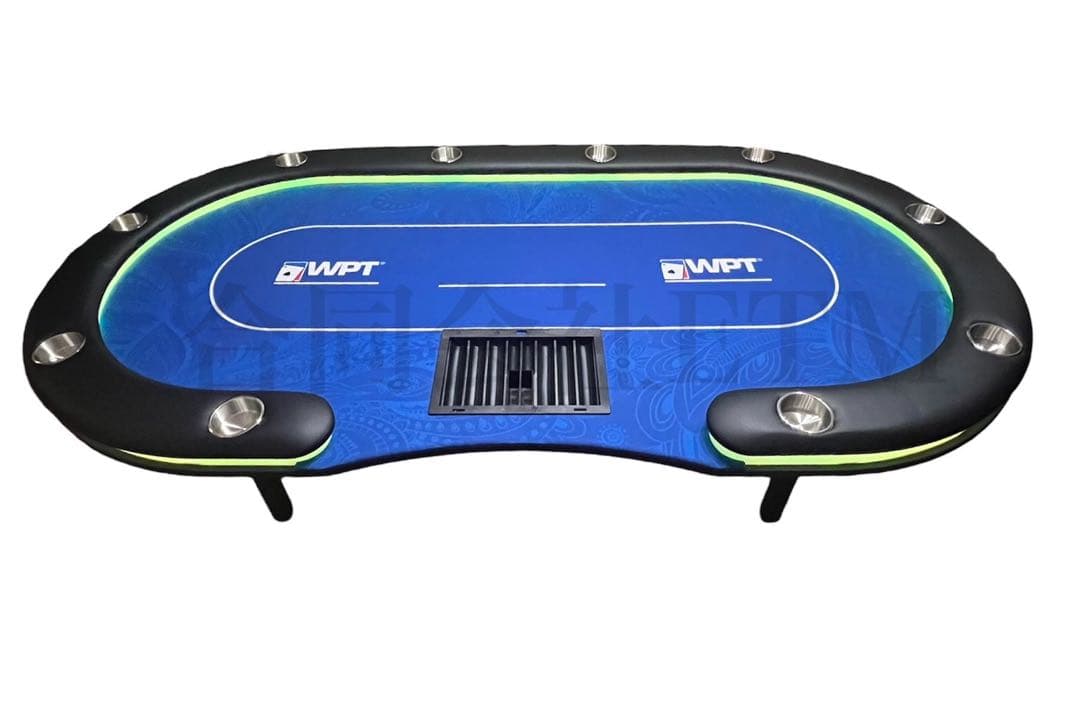 新品未使用 LEDポーカーテーブル　WPTブラックデザイン 　カジノテーブル