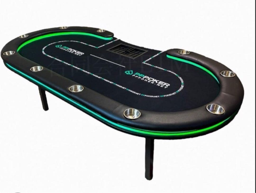新品未使用 LEDポーカーテーブル　WPTブラックデザイン 　カジノテーブル