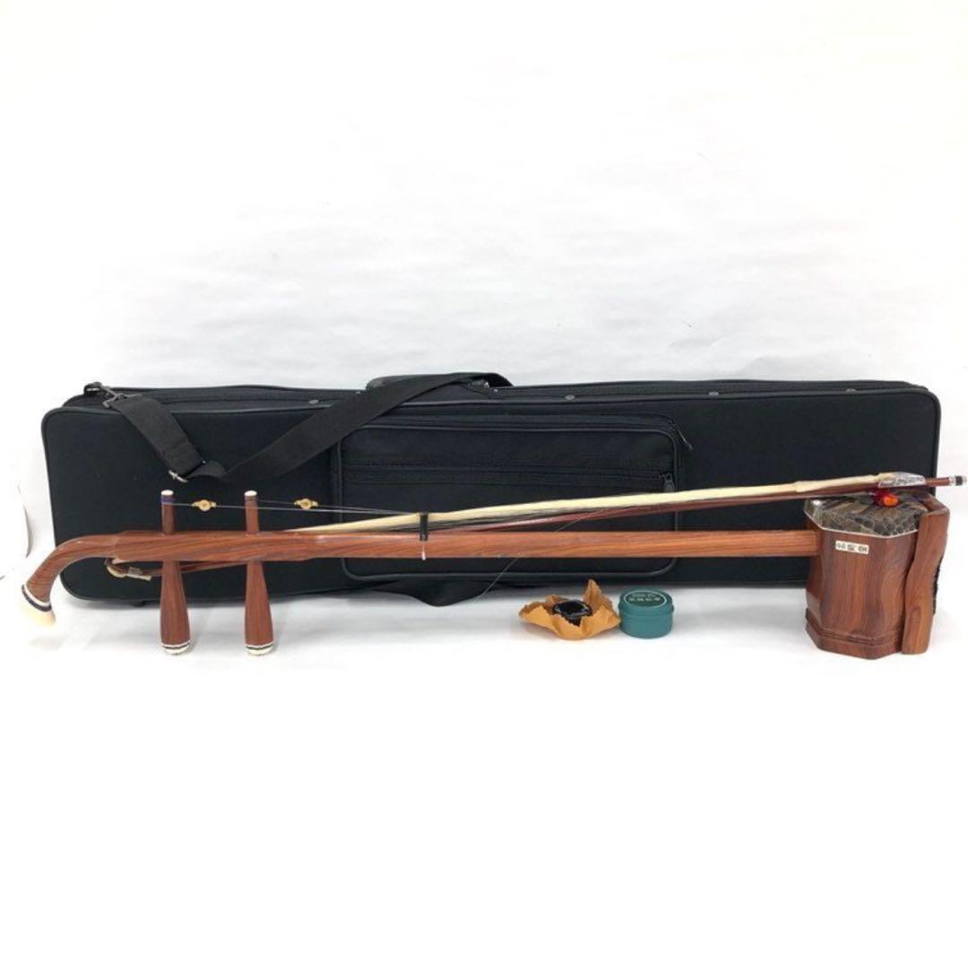名師堂　二胡　紅檀（こうたん） ニシキヘビ皮 セミハードケース付