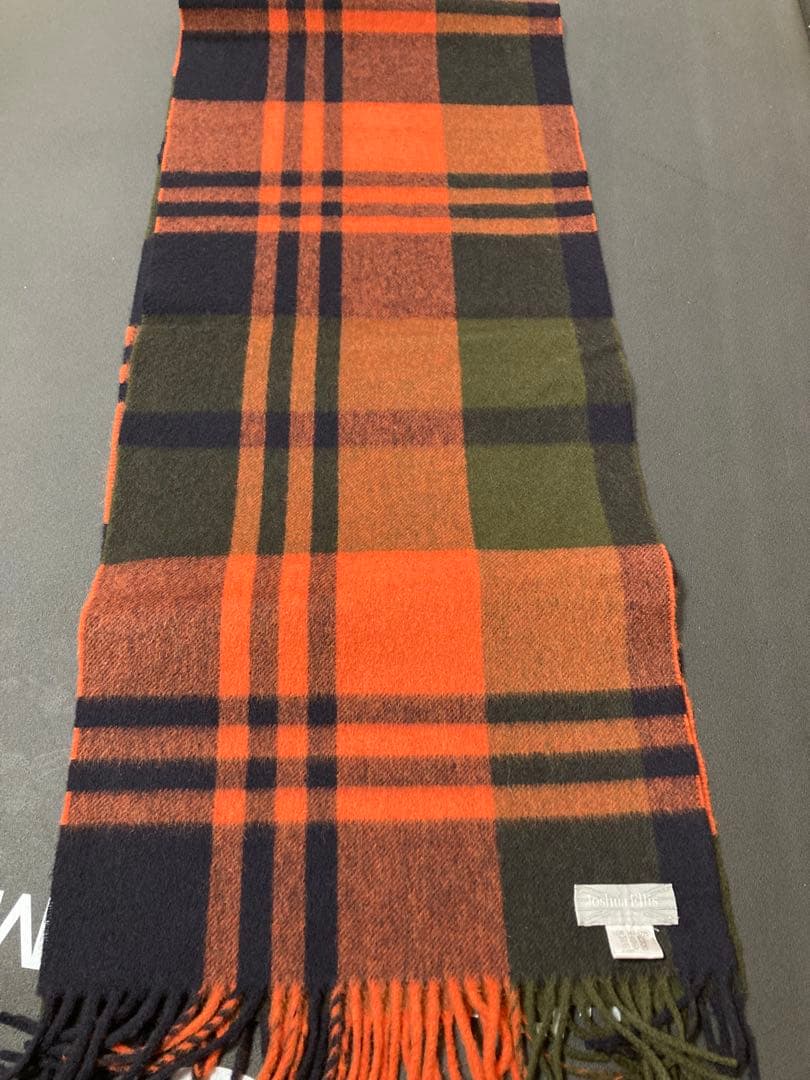 ジョシュアエリス　Joshua Ellis カシミヤ チェックマフラー