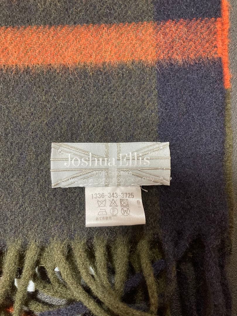 ジョシュアエリス　Joshua Ellis カシミヤ チェックマフラー