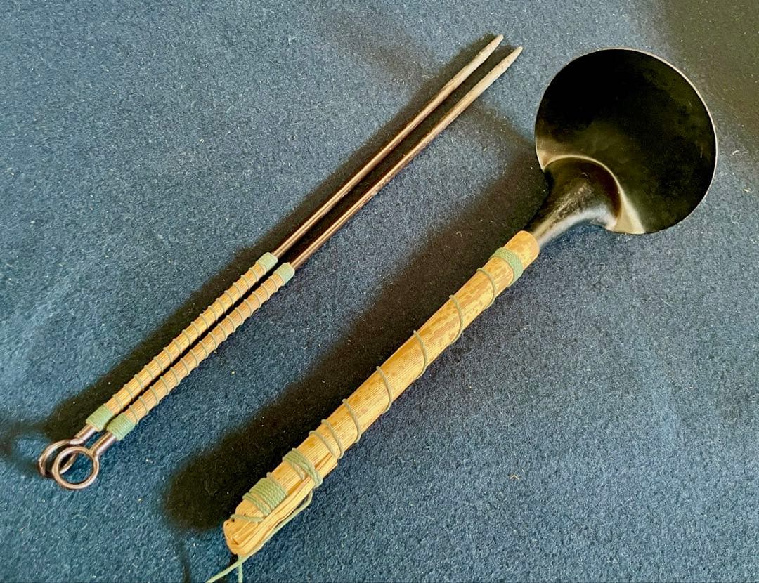 割引❣️「母」巴半田 炮烙 一双 底取 灰道具 4点セット 楽助 （814B①）