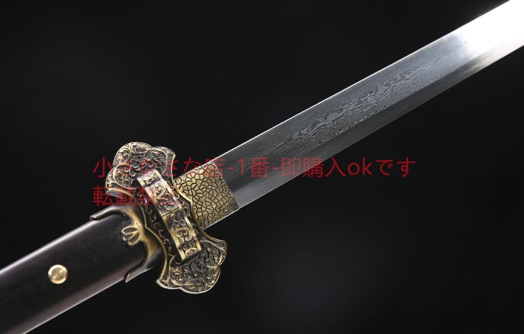 キリン唐横刀二級黒檀模様鋼 古兵器 武具 刀装具 日本刀 模造刀 居合刀