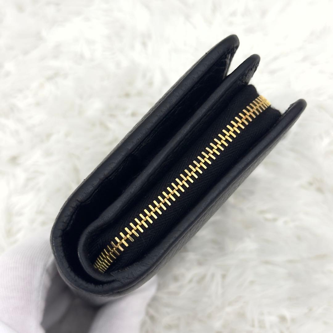 極美品⭐️RFID搭載 PRADA プラダ ヴィッテログレイン ブラック レザー