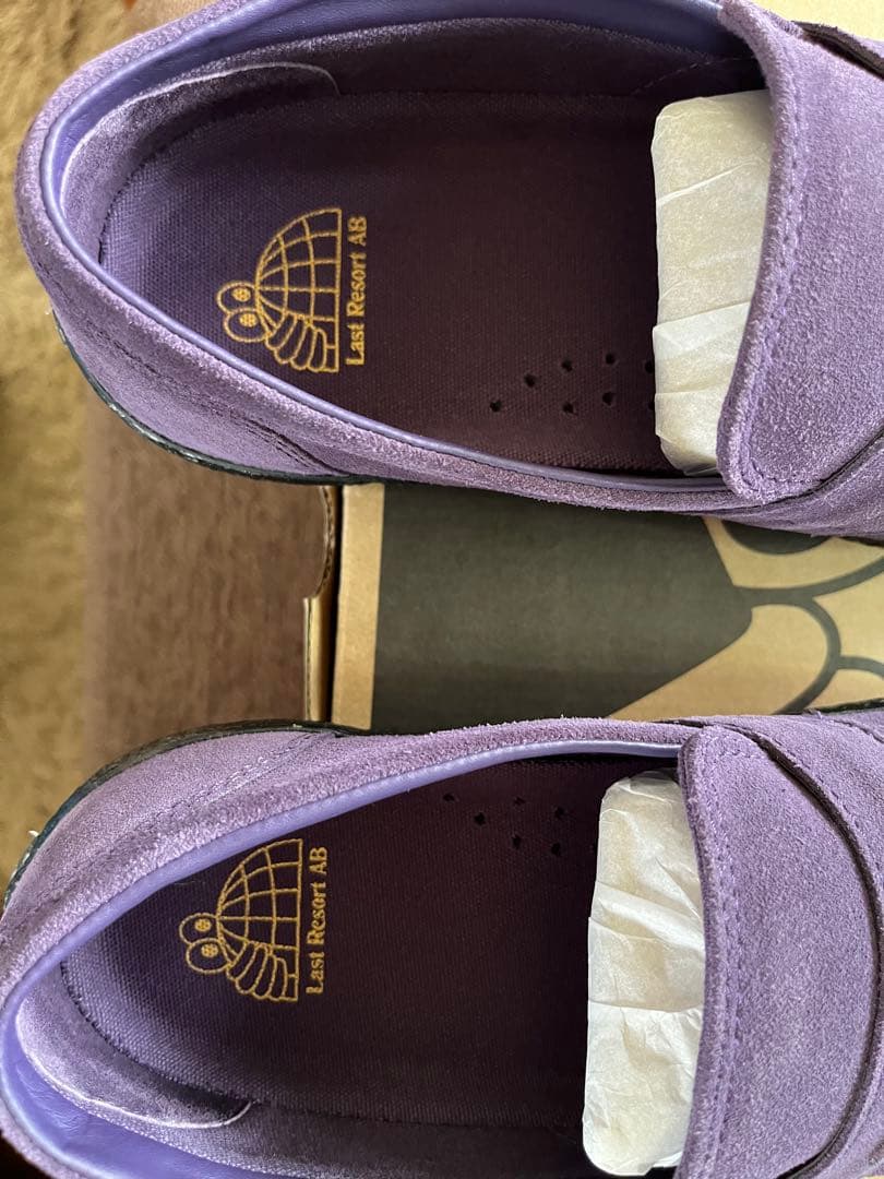 Last Resort AB suede パープル　ローファー　26.5cm