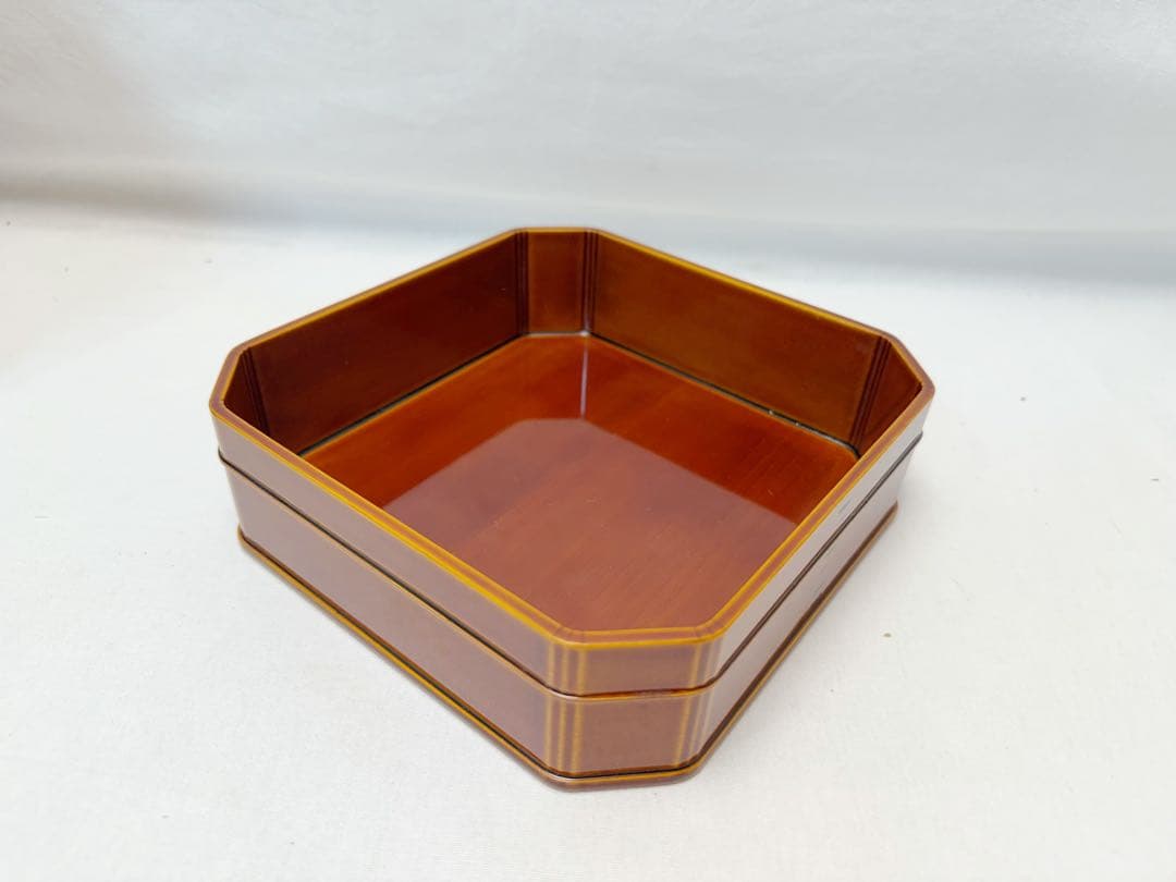 ほぼ未使用 懐石道具 飛騨春慶塗 5段重箱 天然木製 元箱