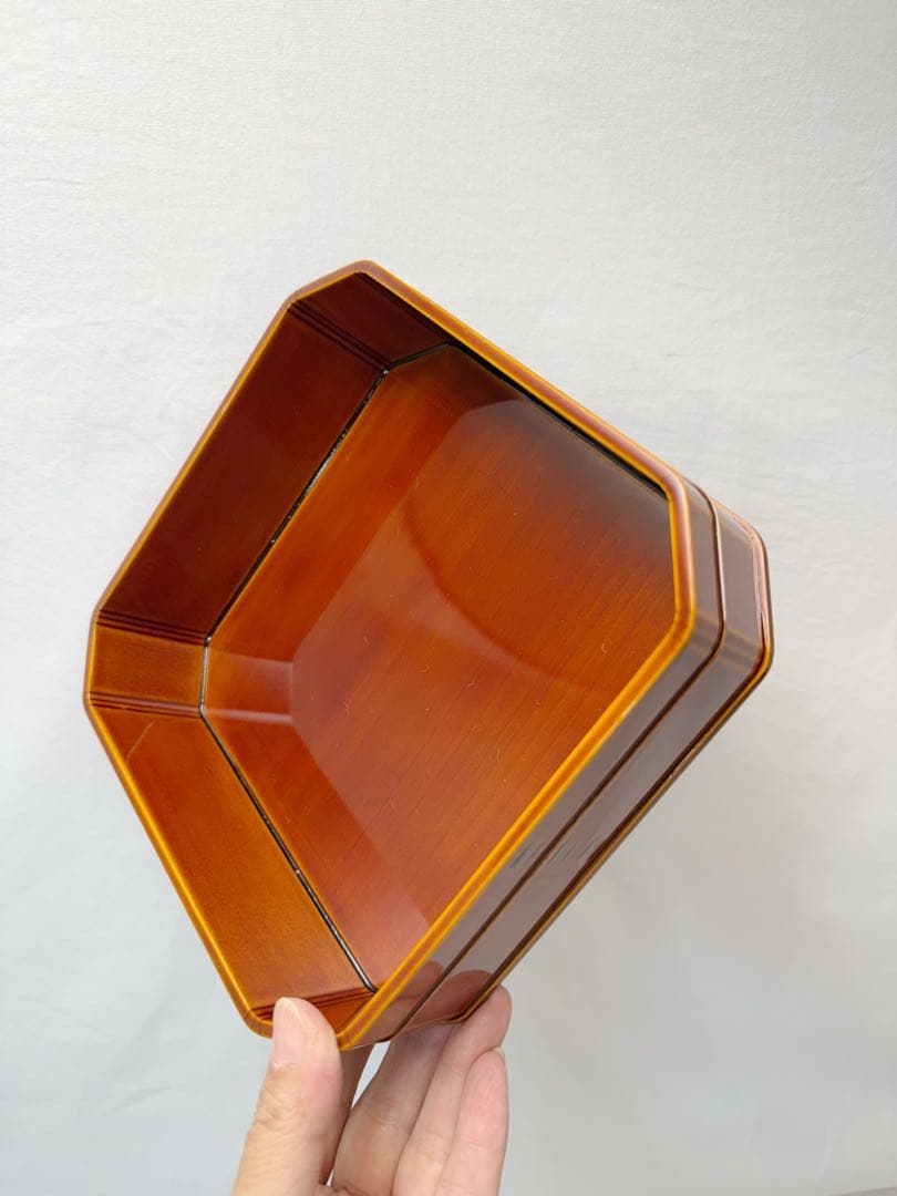 ほぼ未使用 懐石道具 飛騨春慶塗 5段重箱 天然木製 元箱