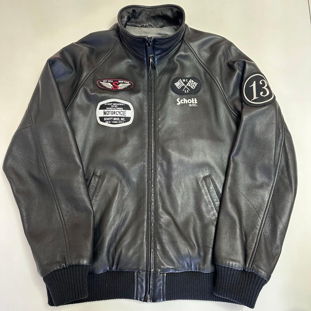 Schott レザージャケット 革ジャン ラムレザー XLサイズ 美品 限定品