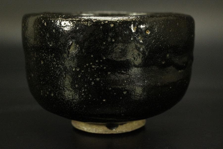 茶道具 黒楽茶碗 書付 時代(ZE547)