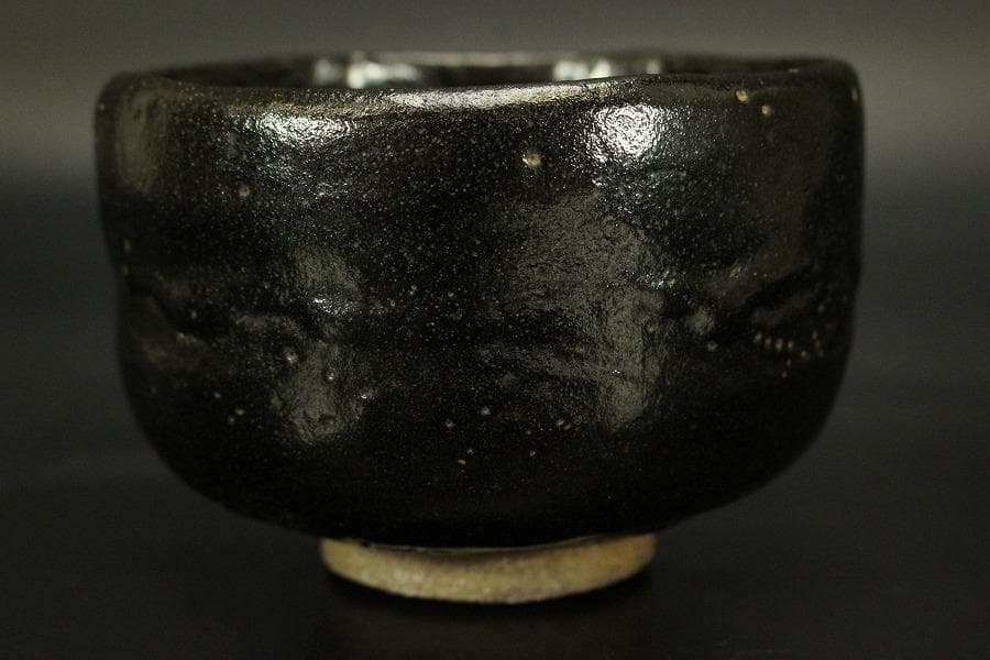 茶道具 黒楽茶碗 書付 時代(ZE547)