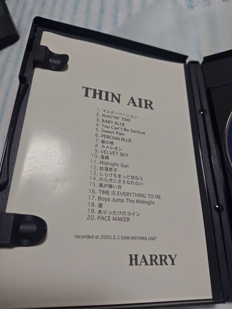 HARRY DVD2タイトル　THIN AIR/狼煙LIVE