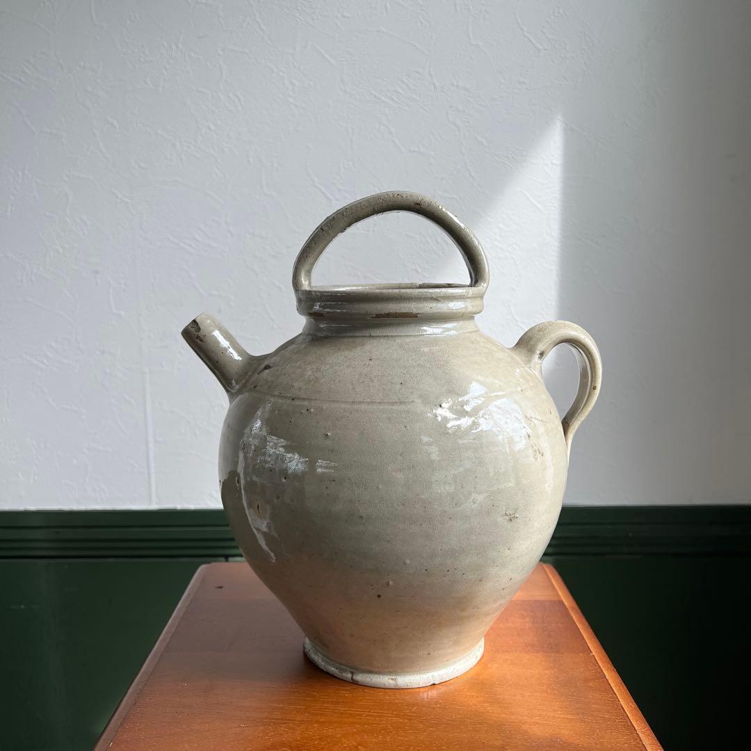 k873 西洋骨董 大きな水差しの様な花瓶/フラワーベース コルク栓詰まり