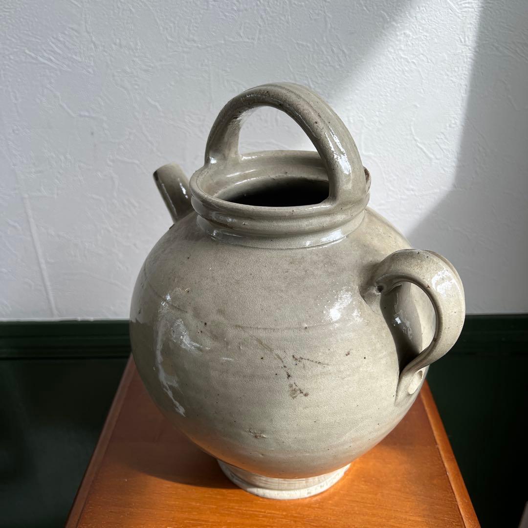 k873 西洋骨董 大きな水差しの様な花瓶/フラワーベース コルク栓詰まり