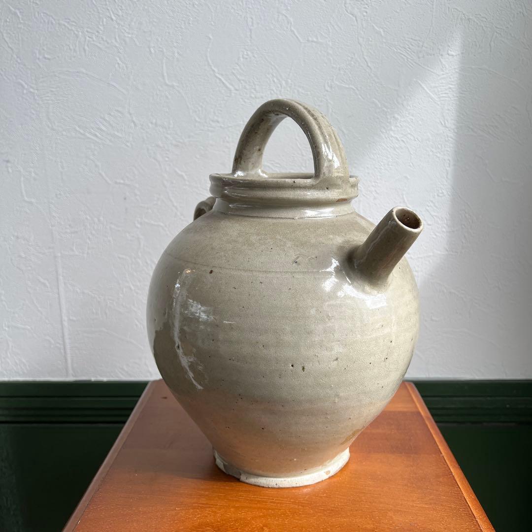 k873 西洋骨董 大きな水差しの様な花瓶/フラワーベース コルク栓詰まり