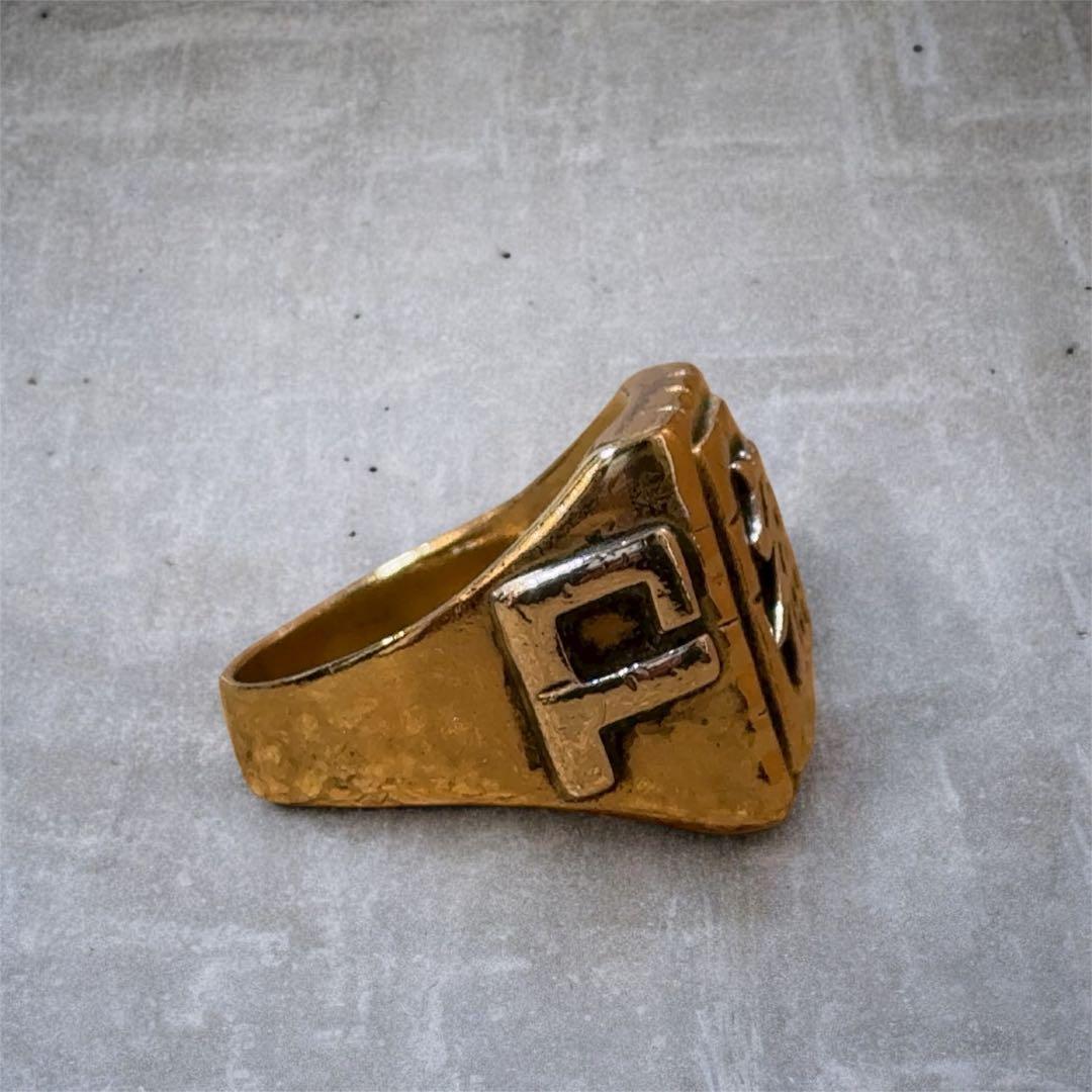 【激レア】キャリー　メキシカンリング　福　真鍮　指輪　シルバー　数量限定　19号