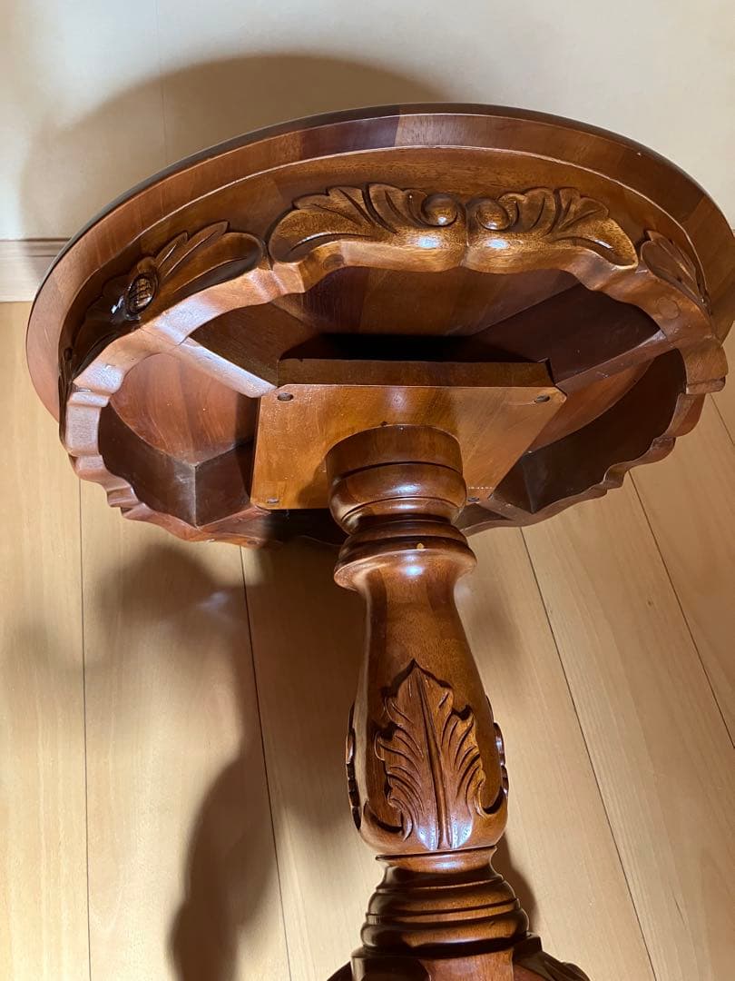 ラウンドテーブル コーヒーテーブル 花台 飾り台 [50×50×62cm]