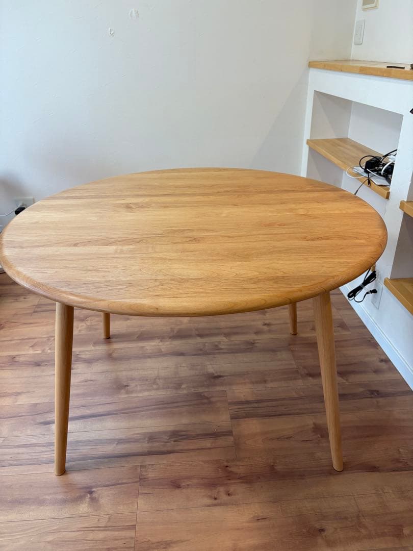モモナチュラル ダイニングテーブル 丸テーブル