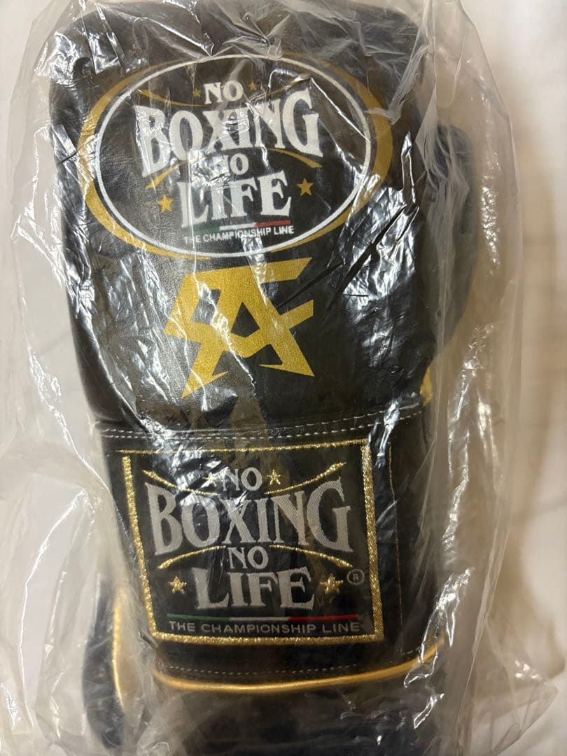 NO BOXING NO LIFE ボクシンググローブ 8ozブラック/ゴールド