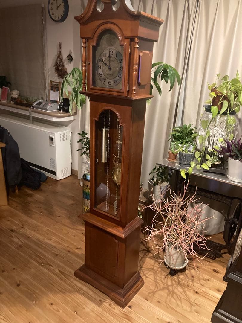 昭和レトロ　ホールクロックTempus Fugit アラーム 古時計 電池式