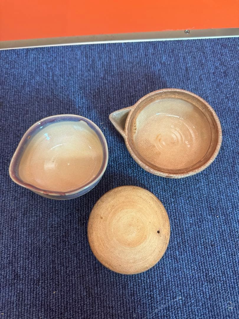 1581 萩焼　宝瓶1客　湯冷やし1客