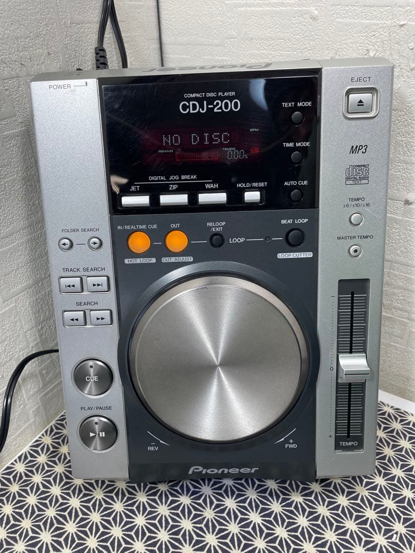 Pioneer dj パイオニア　CDJ-200 レンズクリーニング　電源コード