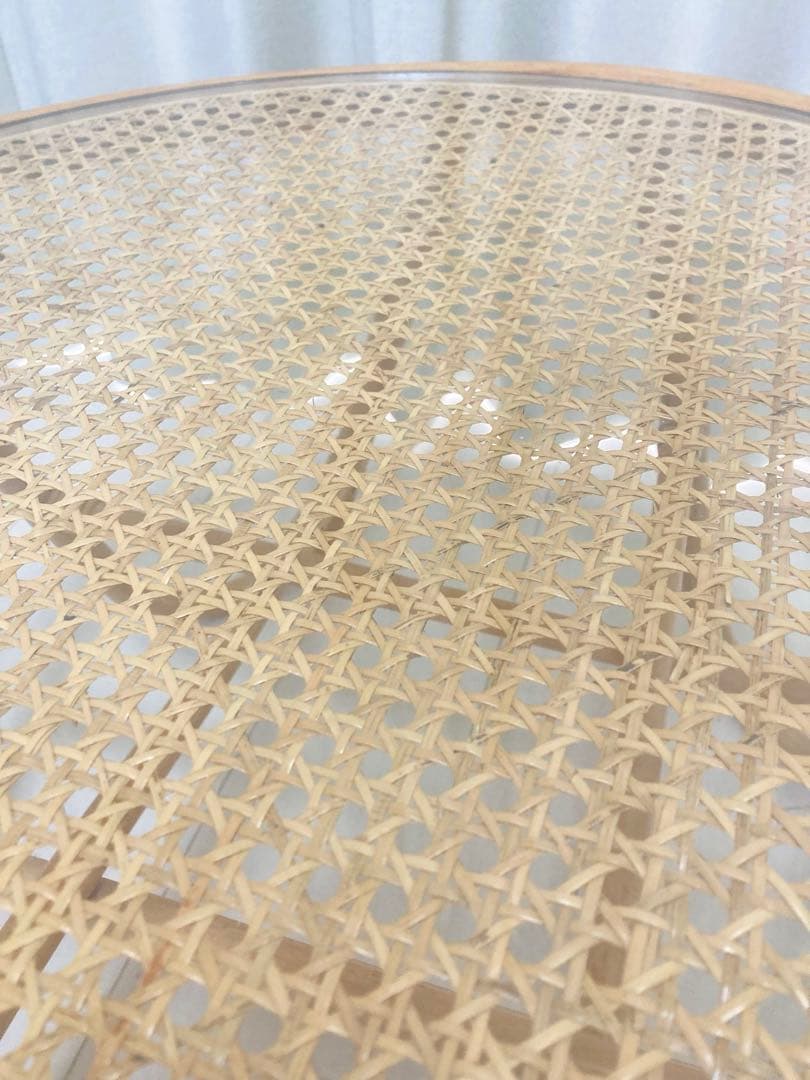 ラタン　ガラステーブル　センターテーブル　ローテーブル　藤