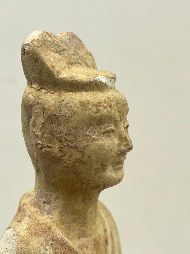 古代中国加彩佣　漢の時代の女官の像　送料込み